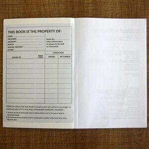Textbook ID Book Plates | 5"x7" Peel-Off Self Adhesive Blackout Labels Set of 50